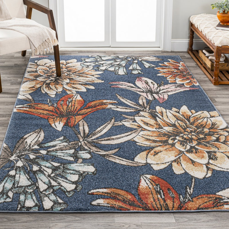 Giglio Modern Botanical Flower Area Rug