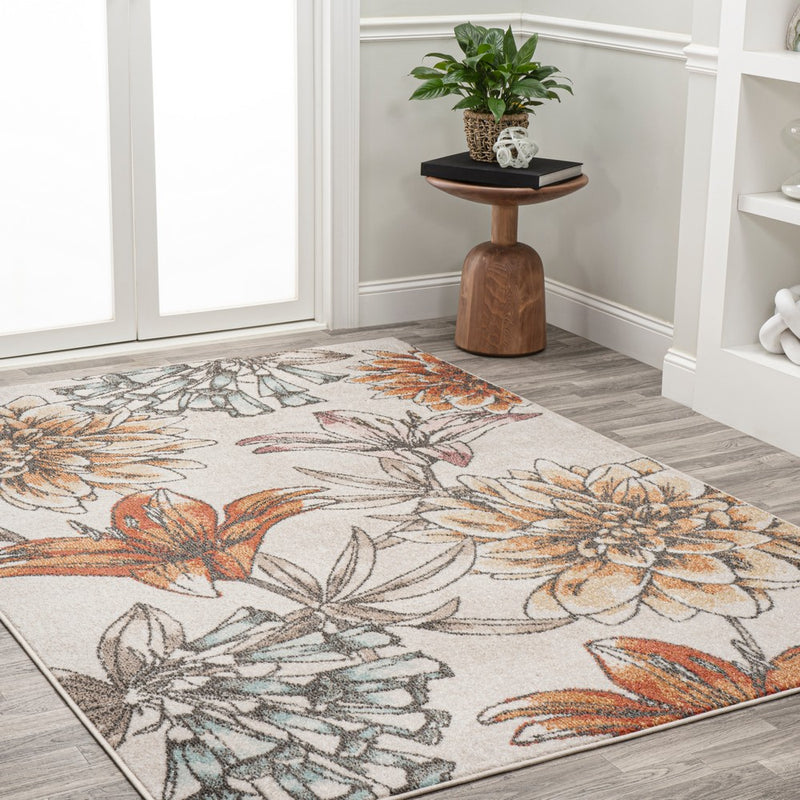 Giglio Modern Botanical Flower Area Rug