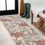 Dizi Modern Botanical Wildflower  Area Rug