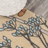 Dizi Modern Botanical Wildflower  Area Rug