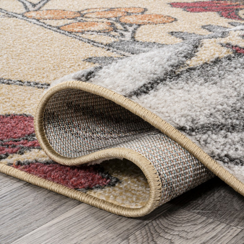 Dizi Modern Botanical Wildflower  Area Rug