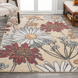 Dizi Modern Botanical Wildflower  Area Rug