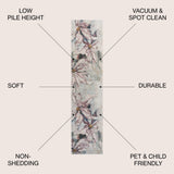 Pastello Modern Abstract Muted Flowers Area Rug