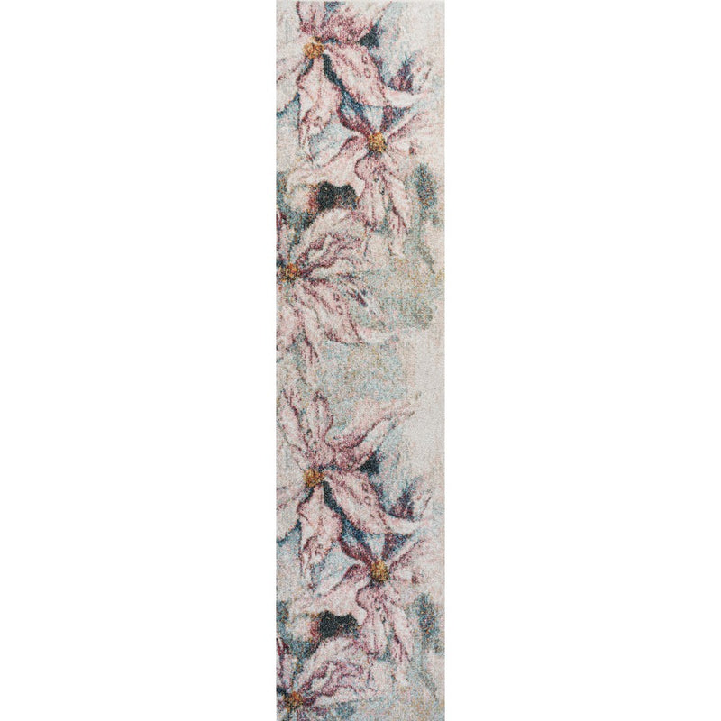 Pastello Modern Abstract Muted Flowers Area Rug