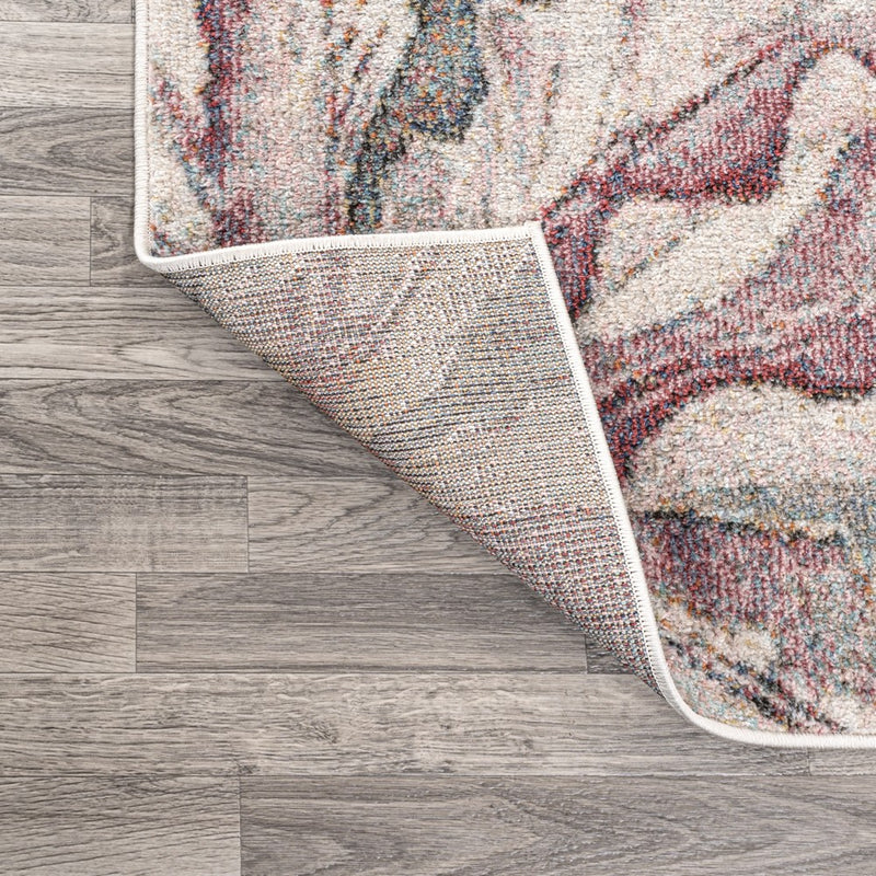 Pastello Modern Abstract Muted Flowers Area Rug