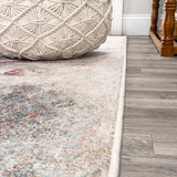 Pastello Modern Abstract Muted Flowers Area Rug