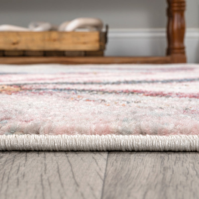 Pastello Modern Abstract Muted Flowers Area Rug