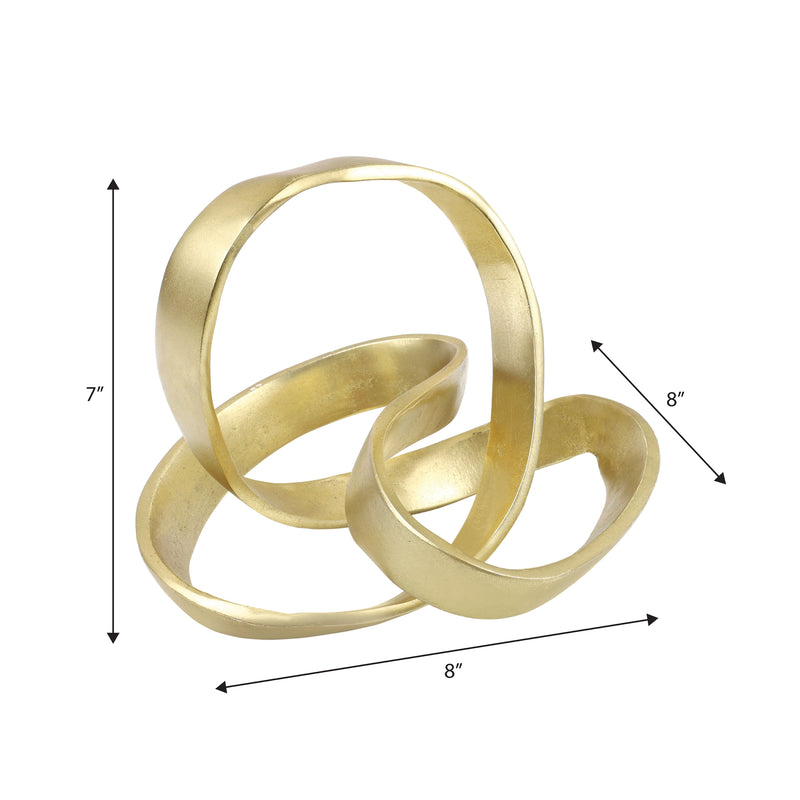 Chamberlain 7" Aluminum Abstract Knot Decorative Sculpture