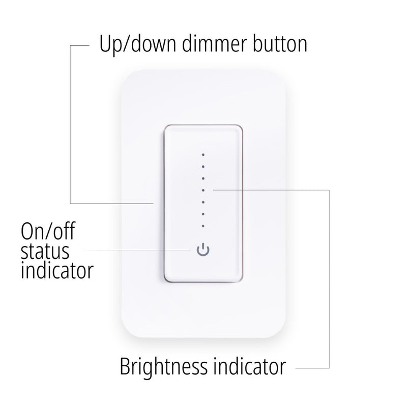Smart Lighting Touch/Slide Dimmer Switch - WiFi Remote App Control; Compatible with Alexa and Google Home Assistant - JONATHAN Y