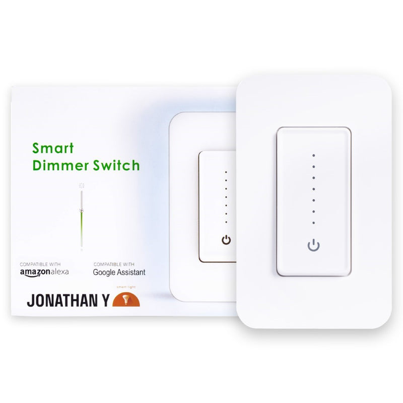 Smart Lighting Touch/Slide Dimmer Switch - WiFi Remote App Control; Compatible with Alexa and Google Home Assistant - JONATHAN Y