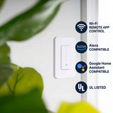 Smart Lighting Touch/Slide Dimmer Switch - WiFi Remote App Control; Compatible with Alexa and Google Home Assistant White – ICONS