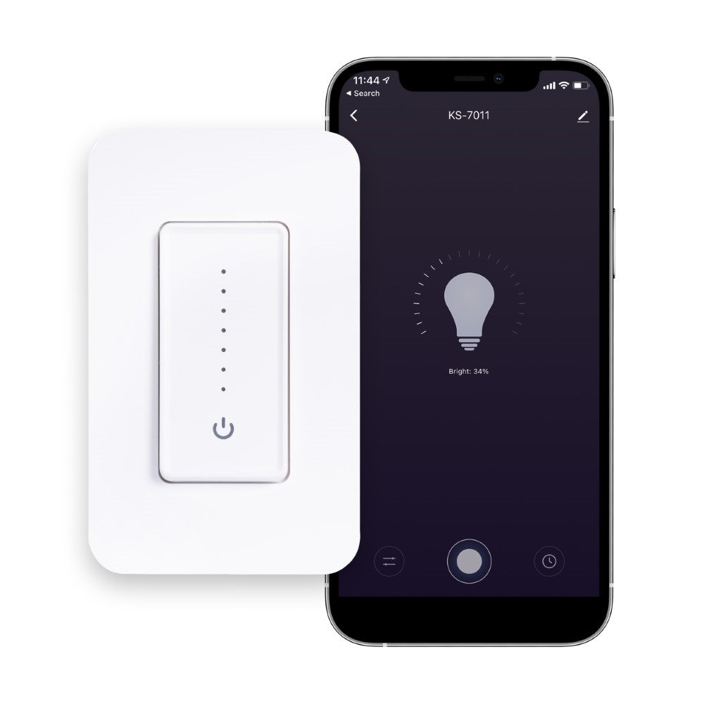 Smart Lighting Touch/Slide Dimmer Switch - WiFi Remote App Control; Compatible with Alexa and Google Home Assistant