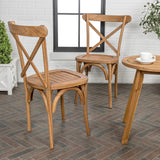 Annecy Classic Traditional X-Back Wood Indoor/Outdoor Dining Chair - JONATHAN Y