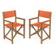 Orange/Teak Brown (Set of 2)