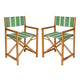 Green Stripe/Teak Brown (Set of 2)