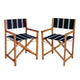 Charcoal Stripe/Teak Brown (Set of 2)