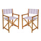Lavender Stripe/Teak Brown (Set of 2)