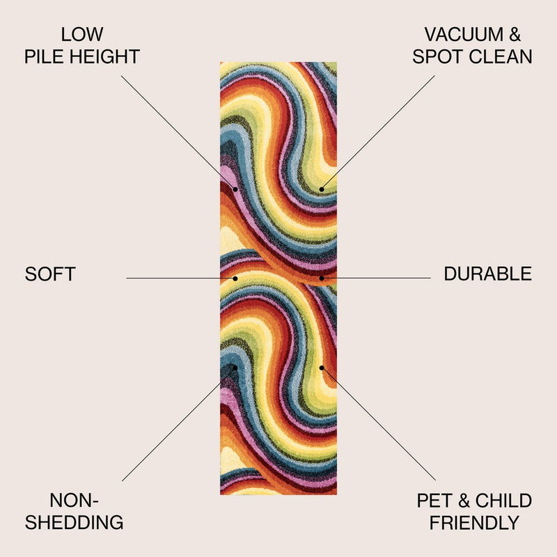 Flow Abstract Swirl Area Rug
