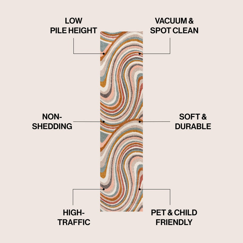 Flow Abstract Swirl Area Rug