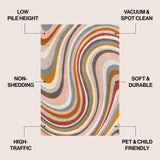 Flow Abstract Swirl Area Rug