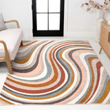 Flow Abstract Swirl Area Rug