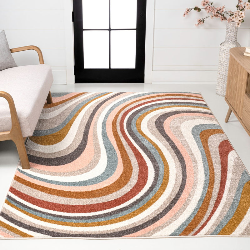 Flow Abstract Swirl Area Rug