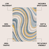 Flow Abstract Swirl Area Rug