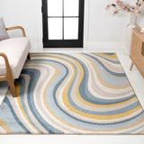 Flow Abstract Swirl Area Rug
