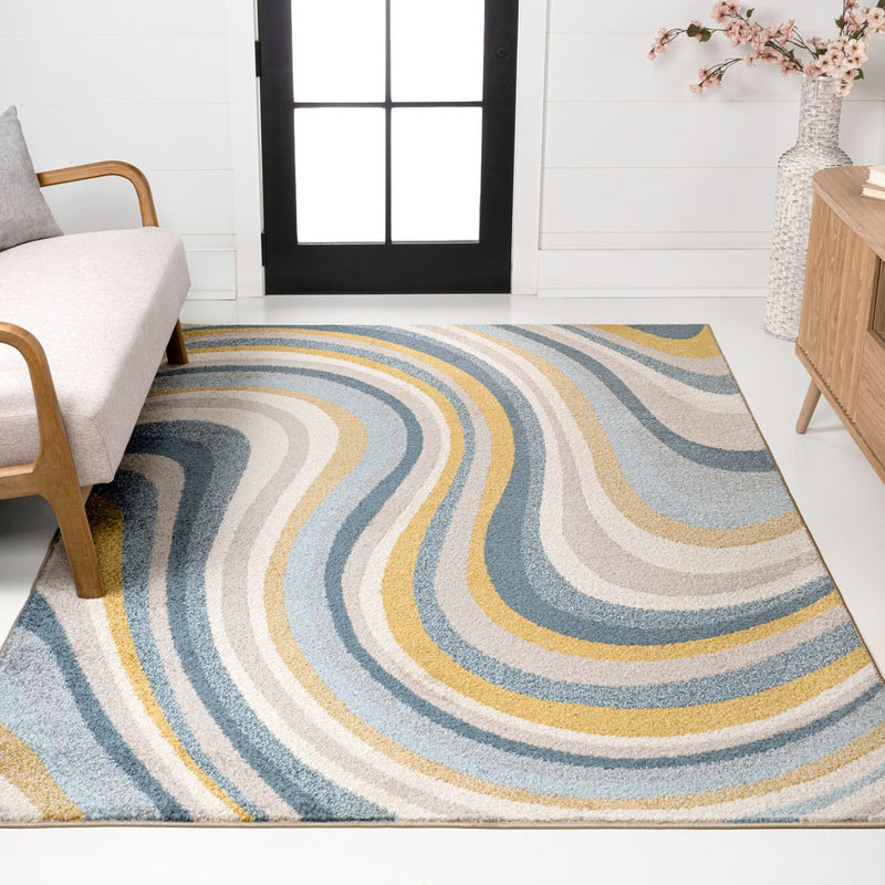 Flow Abstract Swirl Area Rug