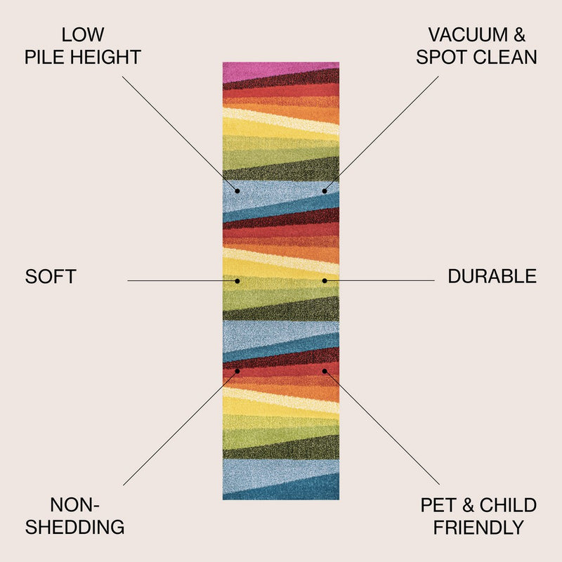 Prism Geometric Striped Area Rug