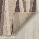 Prism Geometric Striped Area Rug Beige/Brown / Runner / 2' X 7'10" – BACK