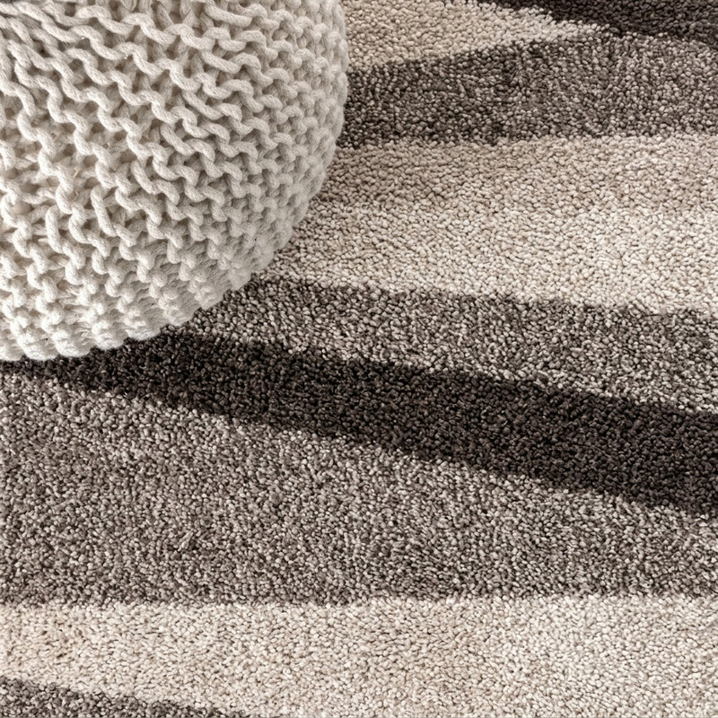 Prism Geometric Striped Area Rug Beige/Brown / Runner / 2' X 7'10" – DETAIL