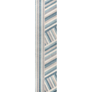 Retro Rainbow Contemporary Stripe Area Rug
