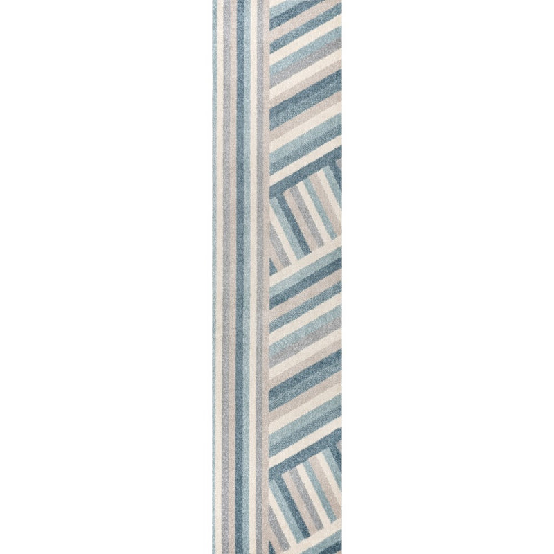 Retro Rainbow Contemporary Stripe Area Rug