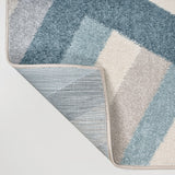 Retro Rainbow Contemporary Stripe Area Rug
