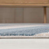 Retro Rainbow Contemporary Stripe Area Rug