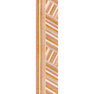 Retro Rainbow Contemporary Stripe Area Rug