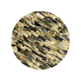 Hedda 23.5" Contemporary Glam Metal/Resin Faux Stone Round End Table - JONATHAN Y