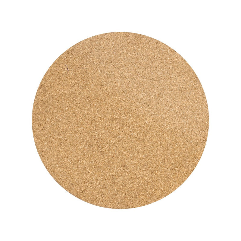 Calix 23.5" Contemporary Minimalist Metal/Cork Round End Table - JONATHAN Y