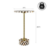 Calix 23.5" Contemporary Minimalist Metal/Resin Round End Table