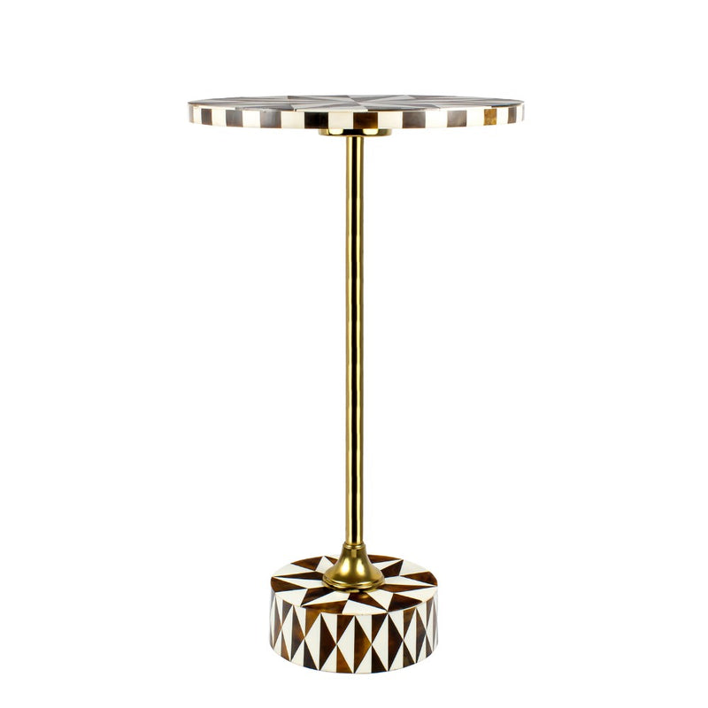 Calix 23.5" Contemporary Minimalist Metal/Resin Round End Table