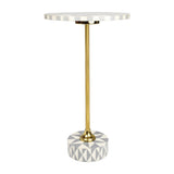 Calix 23.5" Contemporary Minimalist Metal/Resin Round End Table