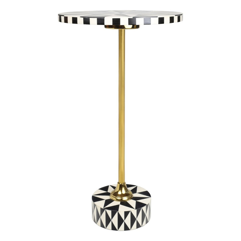 Calix 23.5" Contemporary Minimalist Metal/Resin Round End Table
