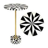 Calix 23.5" Contemporary Minimalist Metal/Resin Round End Table