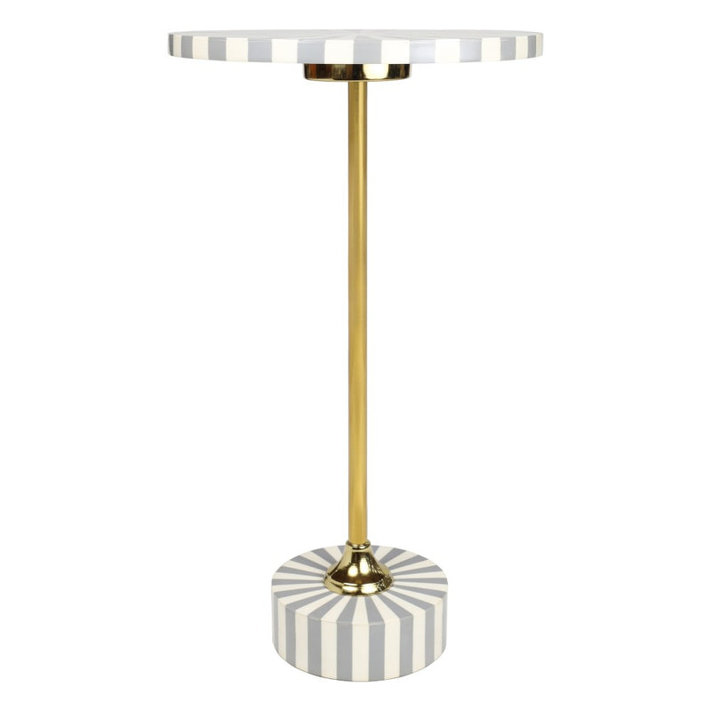 Calix 23.5" Contemporary Minimalist Metal/Resin Round End Table