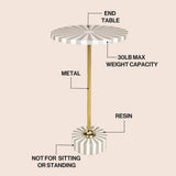 Calix 23.5" Contemporary Minimalist Metal/Resin Round End Table