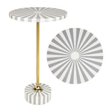 Calix 23.5" Contemporary Minimalist Metal/Resin Round End Table