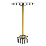 Calix 23.5" Contemporary Minimalist Metal/Resin Round End Table