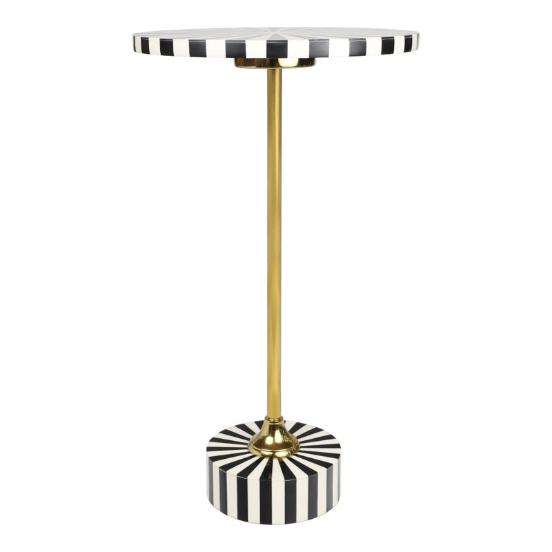 Calix 23.5" Contemporary Minimalist Metal/Resin Round End Table