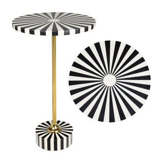 Calix 23.5" Contemporary Minimalist Metal/Resin Round End Table